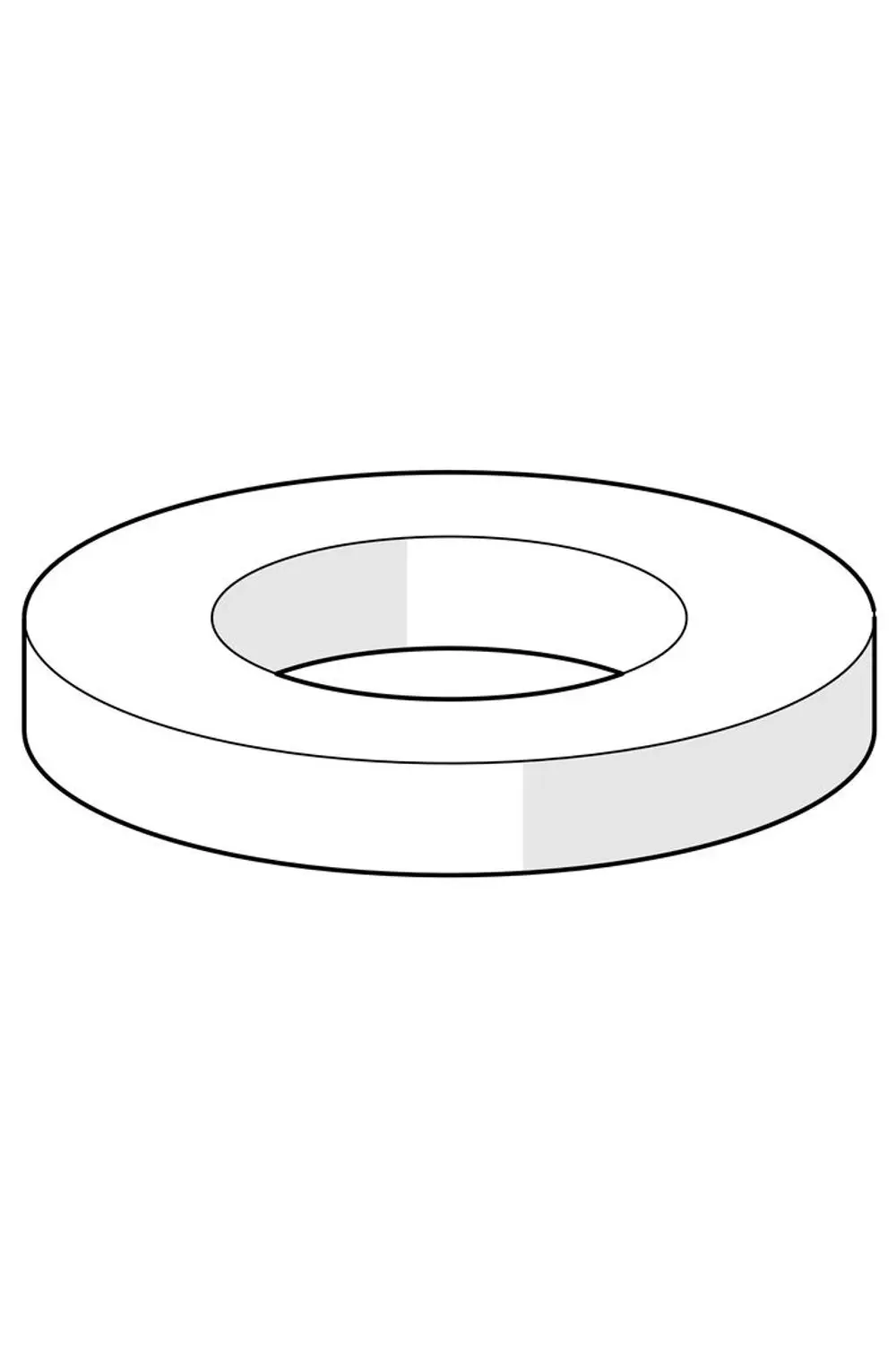 Dichtungsring von HANSA in Form eines flachen Torus, mit zentralem Loch, im einfachen, klaren Design, auf weißem Hintergrund dargestellt.